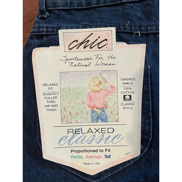 CHIC RELAXED CLASSIC Relaxed JEANS SIZE 18 MISSES RARE 32"x30” Vtg - Picture 1 of 7